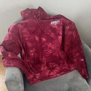 Champion Burgundy Tie-Dye Hoodie